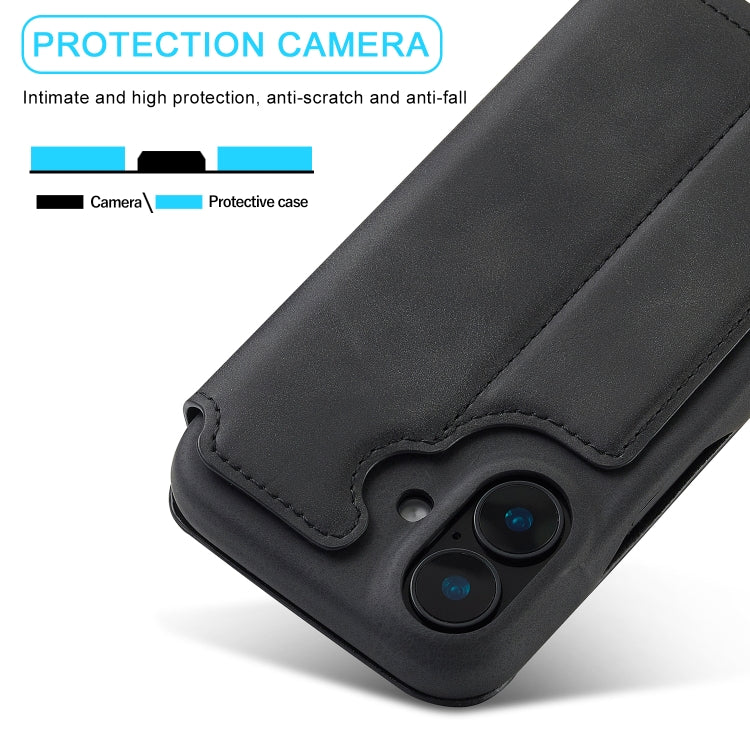 For iPhone 15 Plus LC.IMEEKE Hon Ancient Series Flip Leather Phone Case