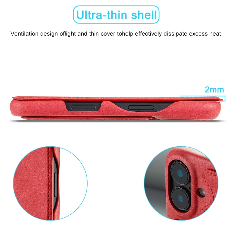 For iPhone 15 Plus LC.IMEEKE Hon Ancient Series Flip Leather Phone Case