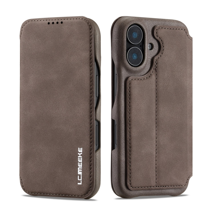 For iPhone 15 Plus LC.IMEEKE Hon Ancient Series Flip Leather Phone Case