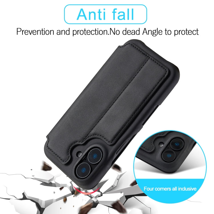 For iPhone 15 LC.IMEEKE Hon Ancient Series Flip Leather Phone Case