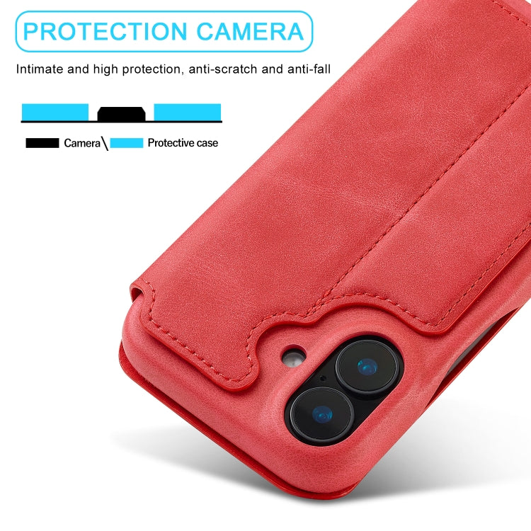 For iPhone 15 LC.IMEEKE Hon Ancient Series Flip Leather Phone Case