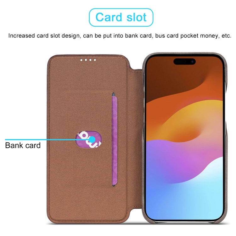 For iPhone 15 LC.IMEEKE Hon Ancient Series Flip Leather Phone Case