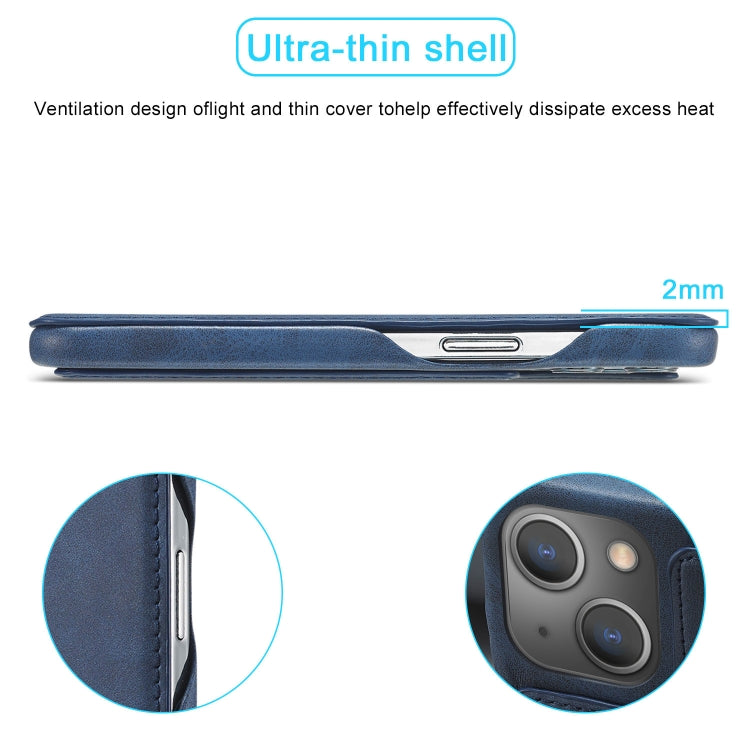 For iPhone 15 LC.IMEEKE Hon Ancient Series Flip Leather Phone Case