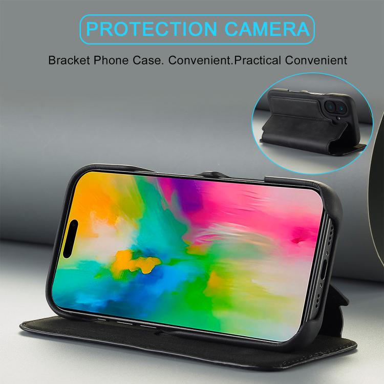 For iPhone 17 LC.IMEEKE Hon Ancient Series Flip Leather Phone Case