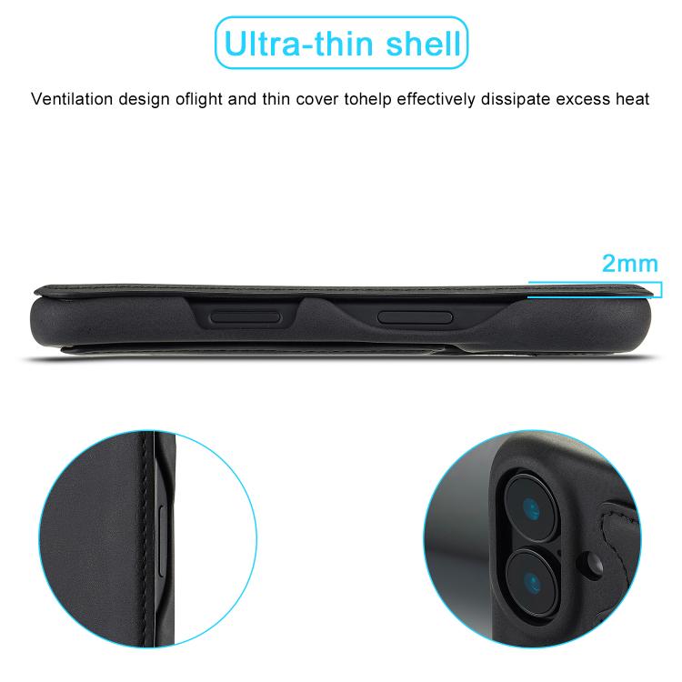 For iPhone 17 LC.IMEEKE Hon Ancient Series Flip Leather Phone Case
