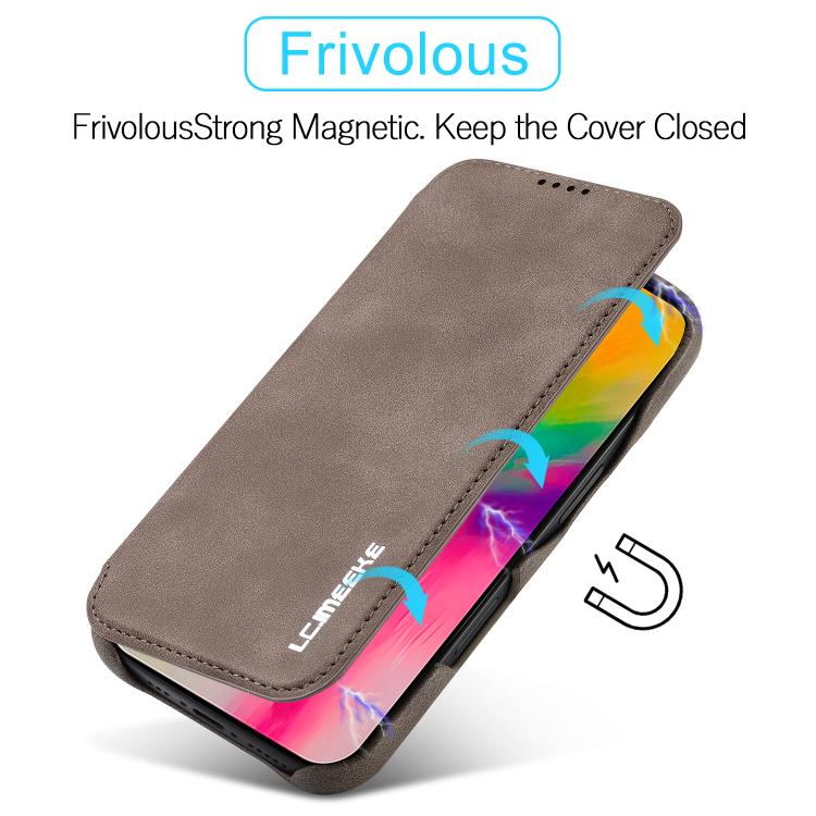 For iPhone 17 LC.IMEEKE Hon Ancient Series Flip Leather Phone Case