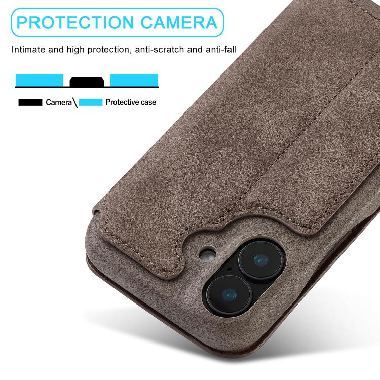 For iPhone 17 LC.IMEEKE Hon Ancient Series Flip Leather Phone Case