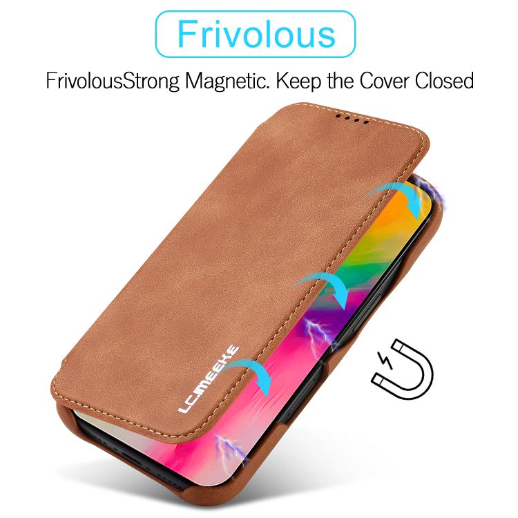 For iPhone 17 LC.IMEEKE Hon Ancient Series Flip Leather Phone Case