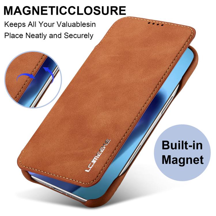 For iPhone Air LC.IMEEKE Hon Ancient Series Flip Leather Phone Case