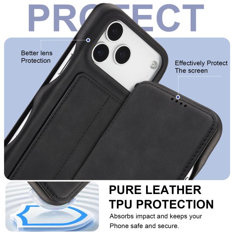 For iPhone 17 Pro Max LC.IMEEKE Hon Ancient Series Flip Leather Phone Case