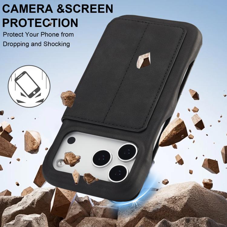 For iPhone 17 Pro Max LC.IMEEKE Hon Ancient Series Flip Leather Phone Case