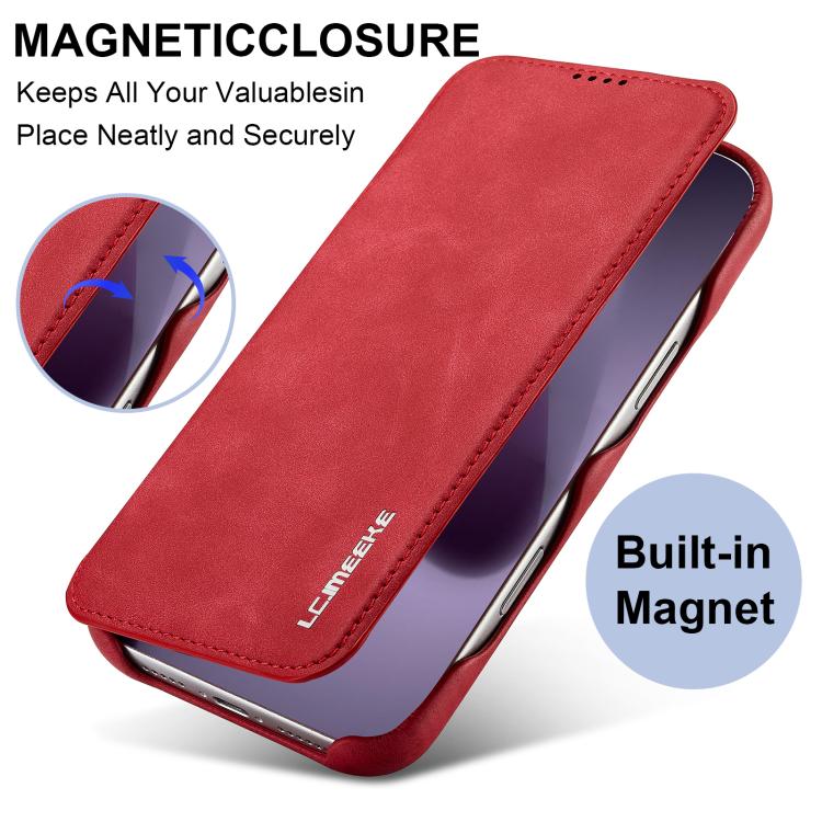 For iPhone 17 Pro Max LC.IMEEKE Hon Ancient Series Flip Leather Phone Case