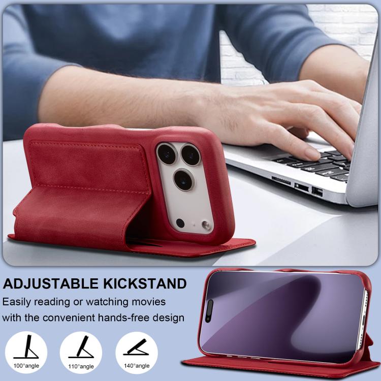 For iPhone 17 Pro Max LC.IMEEKE Hon Ancient Series Flip Leather Phone Case