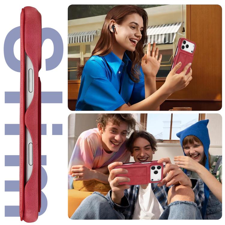 For iPhone 17 Pro Max LC.IMEEKE Hon Ancient Series Flip Leather Phone Case