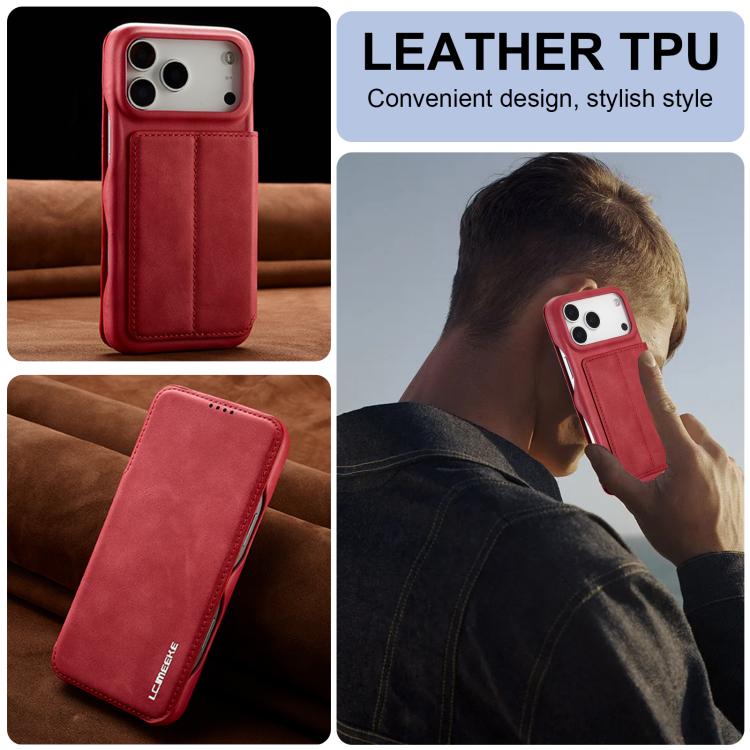 For iPhone 17 Pro Max LC.IMEEKE Hon Ancient Series Flip Leather Phone Case