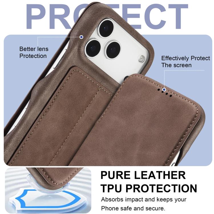 For iPhone 17 Pro Max LC.IMEEKE Hon Ancient Series Flip Leather Phone Case