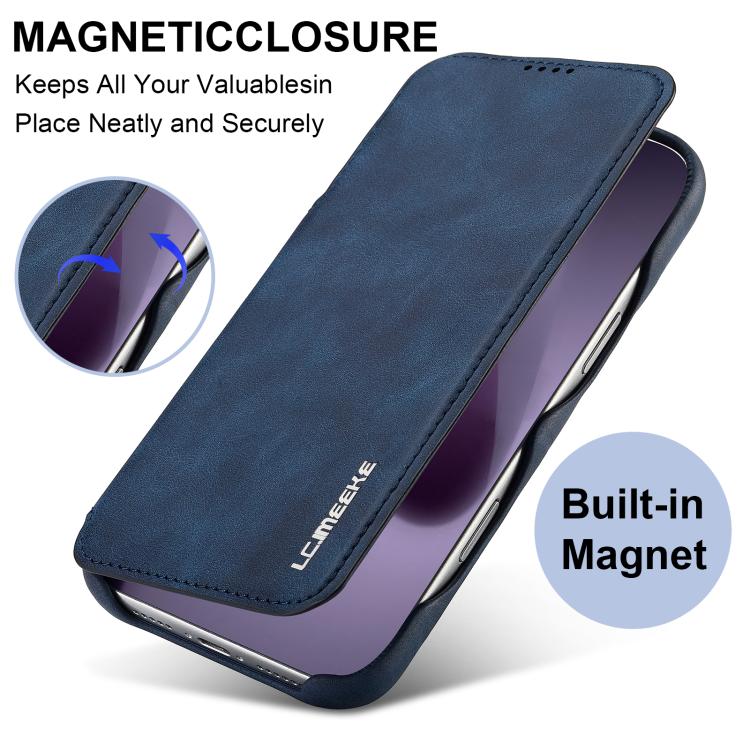 For iPhone 17 Pro Max LC.IMEEKE Hon Ancient Series Flip Leather Phone Case