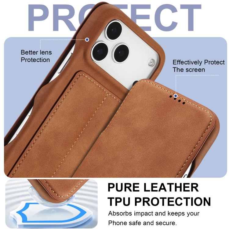 For iPhone 17 Pro Max LC.IMEEKE Hon Ancient Series Flip Leather Phone Case
