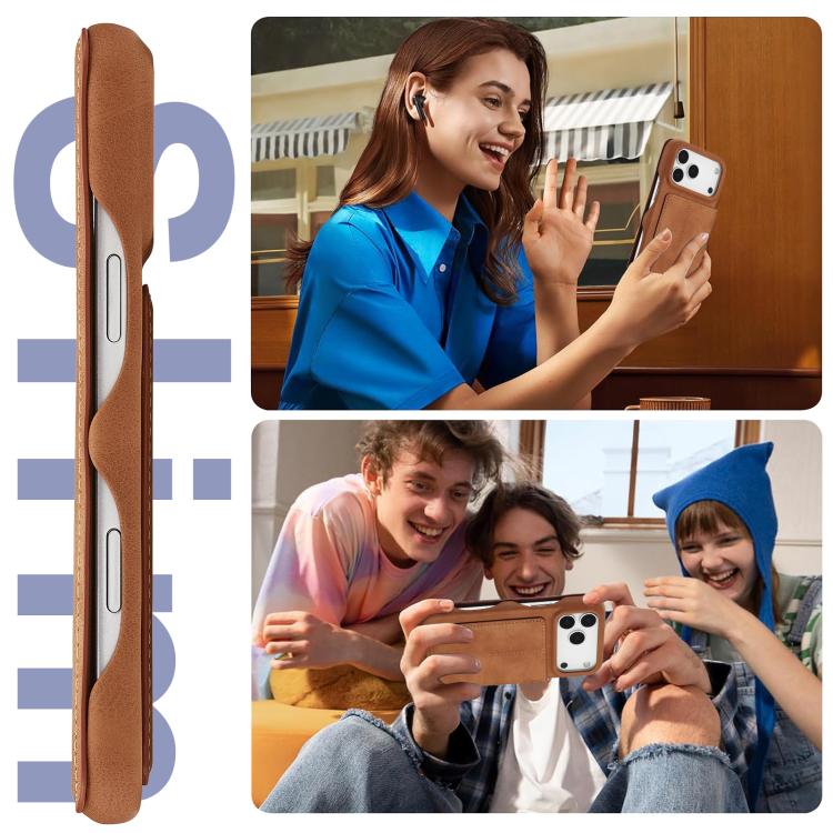 For iPhone 17 Pro Max LC.IMEEKE Hon Ancient Series Flip Leather Phone Case