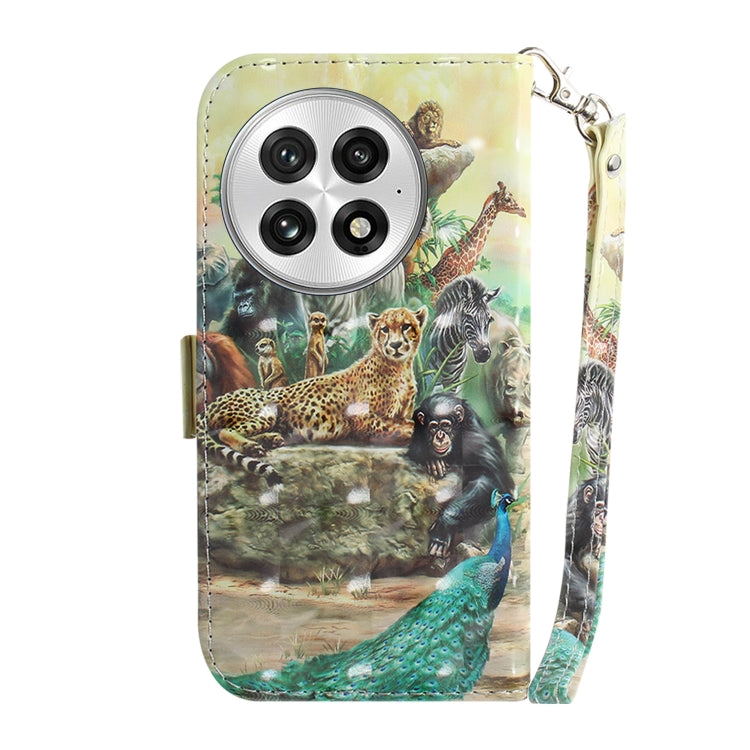 For OnePlus 13 3D Colored Flip Leather Phone Case