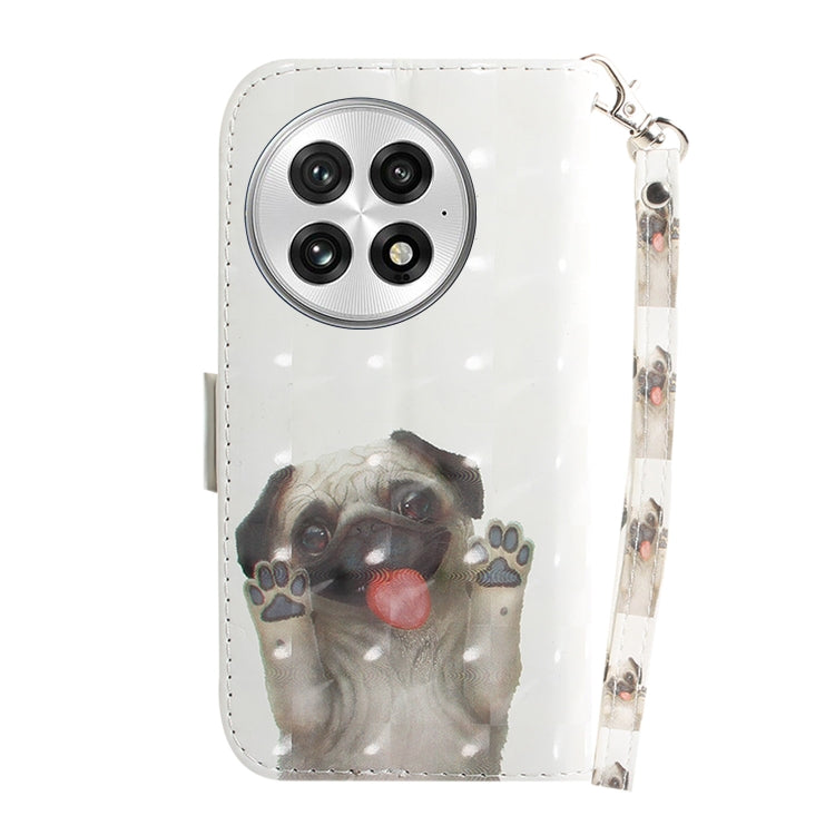 For OnePlus 13 3D Colored Flip Leather Phone Case