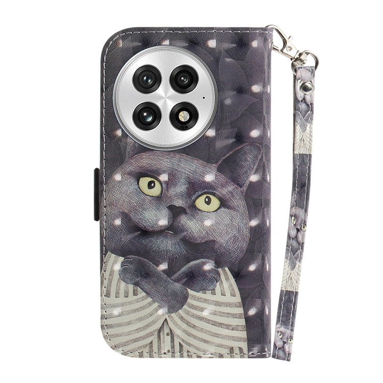 For OnePlus 13 3D Colored Flip Leather Phone Case