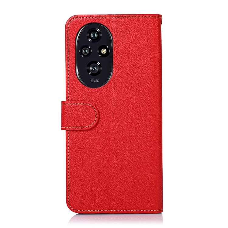For Honor 200 5G KHAZNEH Litchi Texture Leather RFID Phone Case