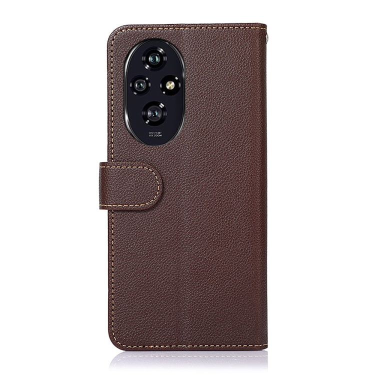 For Honor 200 Pro 5G KHAZNEH Litchi Texture Leather RFID Phone Case