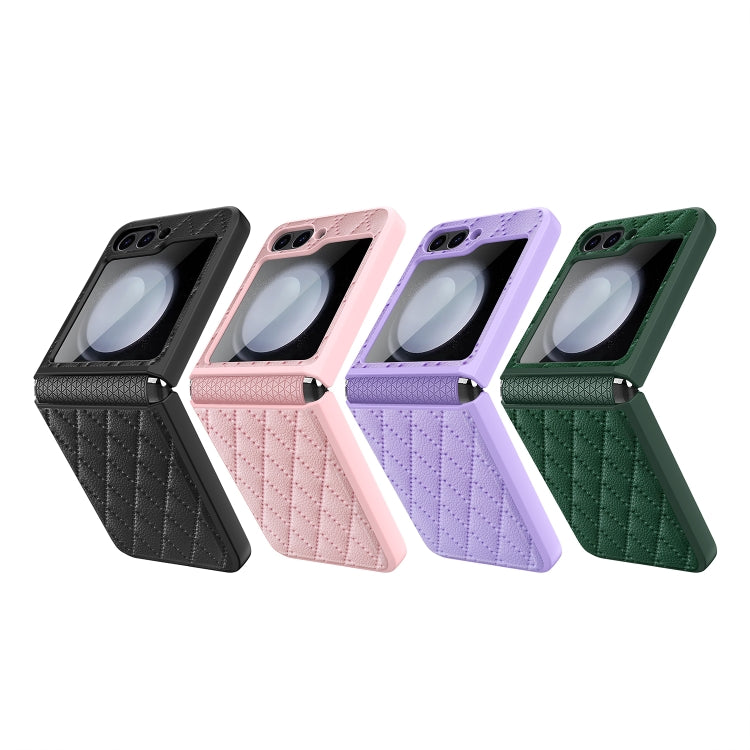 For Samsung Galaxy Z Flip7 FE / Flip6 Diamond Lattice Hinge Phone Case