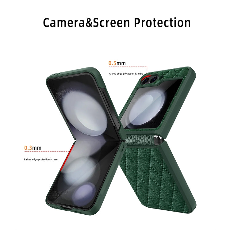 For Samsung Galaxy Z Flip7 FE / Flip6 Diamond Lattice Hinge Phone Case