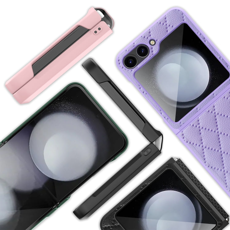For Samsung Galaxy Z Flip7 FE / Flip6 Diamond Lattice Hinge Phone Case