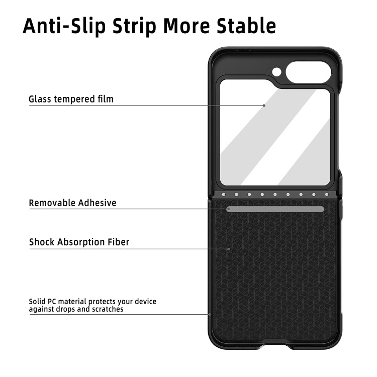 For Samsung Galaxy Z Flip7 FE / Flip6 Diamond Lattice Hinge Phone Case