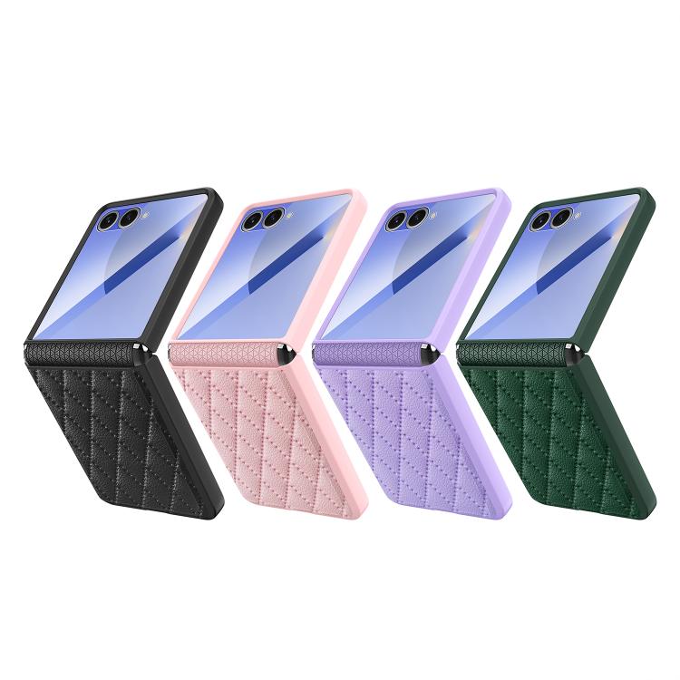 For Samsung Galaxy Z Flip7 5G Diamond Lattice Hinge Phone Case