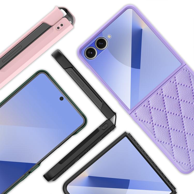 For Samsung Galaxy Z Flip7 5G Diamond Lattice Hinge Phone Case