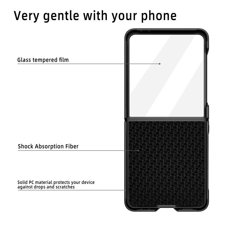 For Samsung Galaxy Z Flip7 5G Diamond Lattice Hinge Phone Case