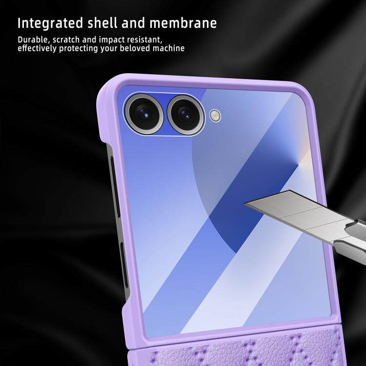 For Samsung Galaxy Z Flip7 5G Diamond Lattice Hinge Phone Case