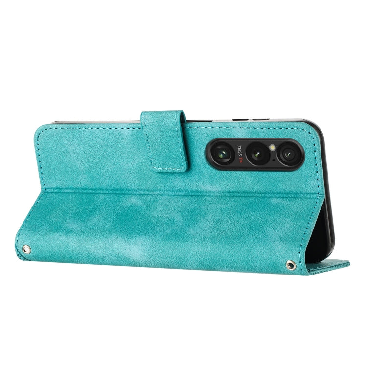 For Sony Xperia 1 VI Dream Triangle Leather Phone Case with Lanyard