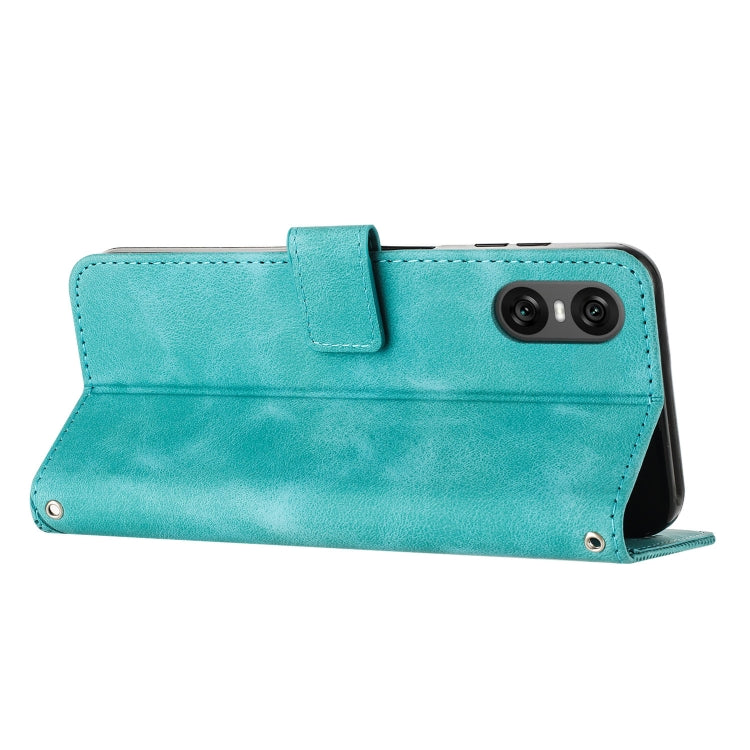 For Sony Xperia 10 VI Dream Triangle Leather Phone Case with Lanyard
