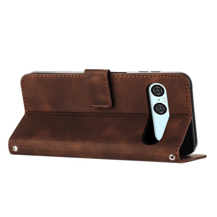 For Sony Xperia 10 VII Dream Triangle Leather Phone Case with Lanyard
