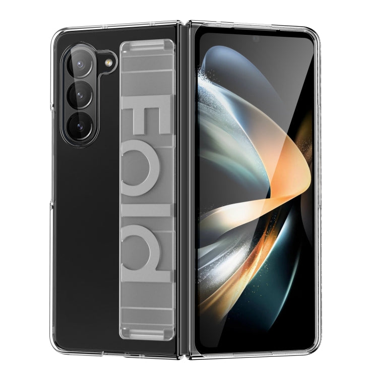 For Samsung Galaxy Z Fold5 Skin Feel Elastic Wristband Shockproof Phone Case