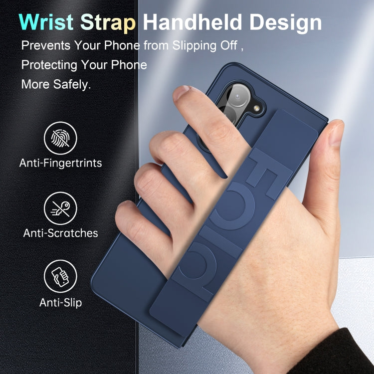 For Samsung Galaxy Z Fold5 Skin Feel Elastic Wristband Shockproof Phone Case