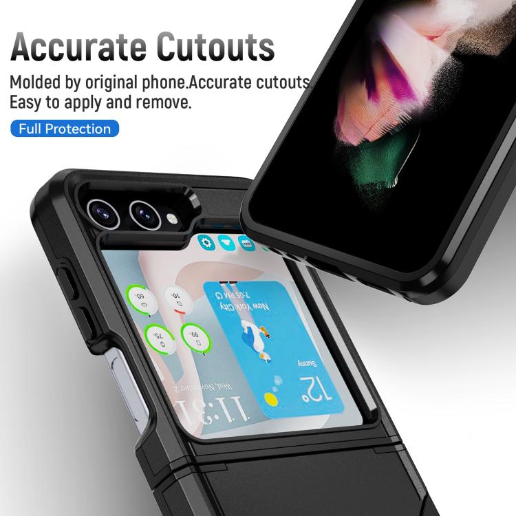 For Samsung Galaxy Z Flip6 5G Pioneer Armor Heavy Duty PC Hybrid TPU Phone Case