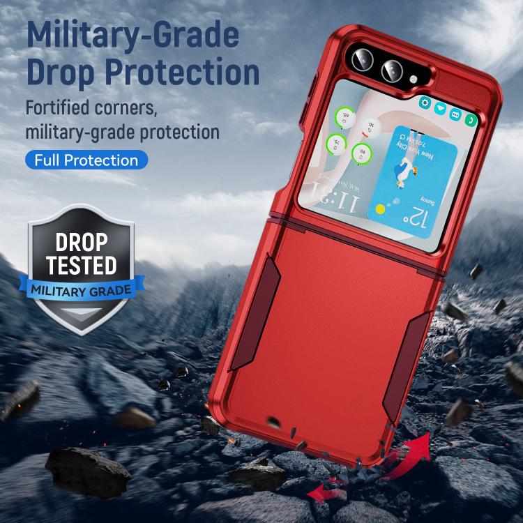 For Samsung Galaxy Z Flip6 5G Pioneer Armor Heavy Duty PC Hybrid TPU Phone Case