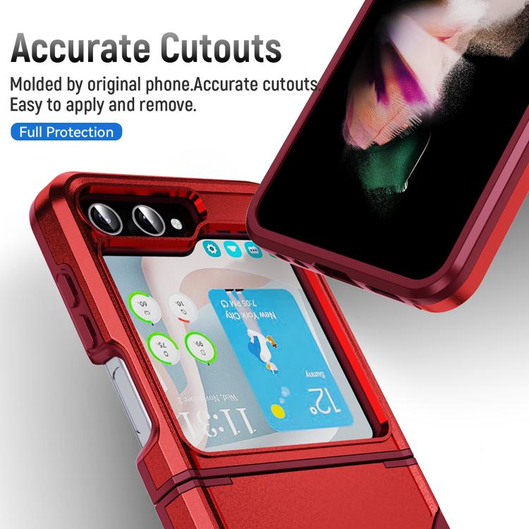 For Samsung Galaxy Z Flip6 5G Pioneer Armor Heavy Duty PC Hybrid TPU Phone Case