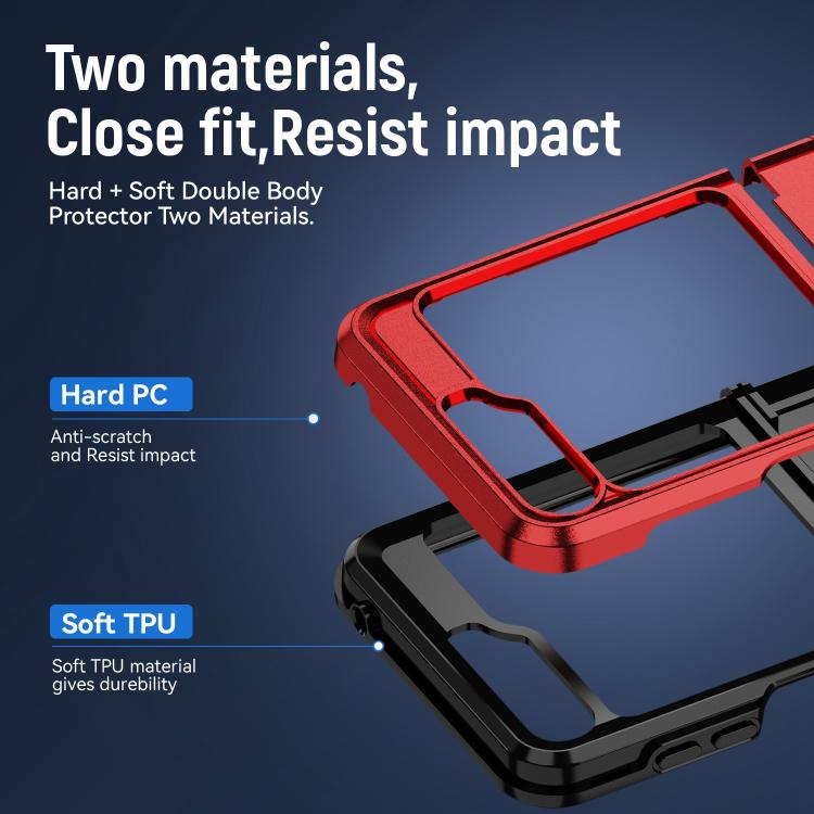 For Samsung Galaxy Z Flip6 5G Pioneer Armor Heavy Duty PC Hybrid TPU Phone Case