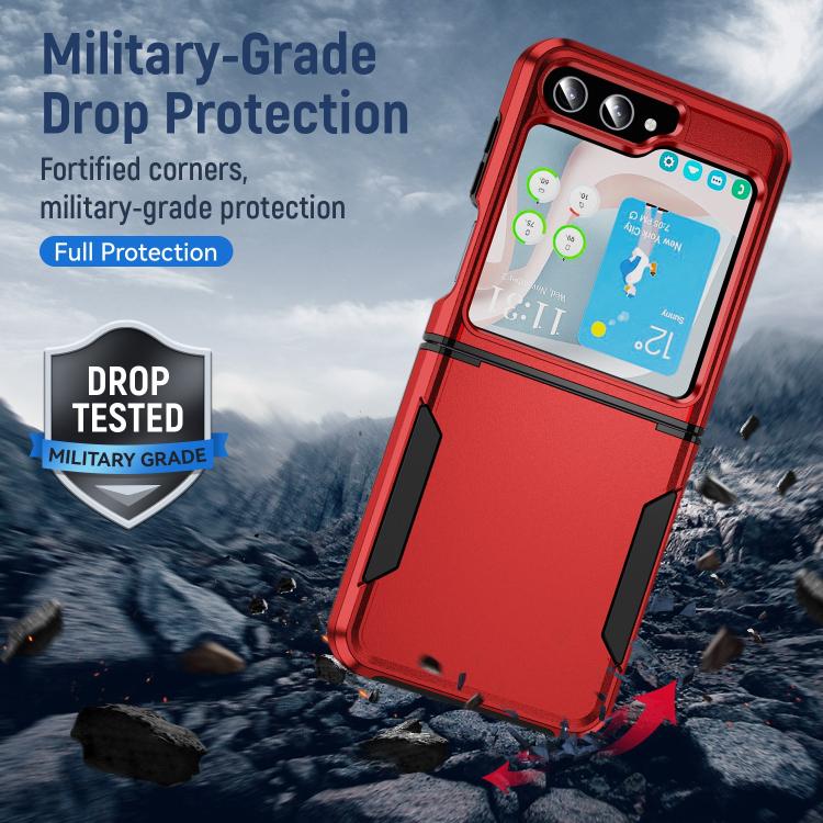 For Samsung Galaxy Z Flip6 5G Pioneer Armor Heavy Duty PC Hybrid TPU Phone Case