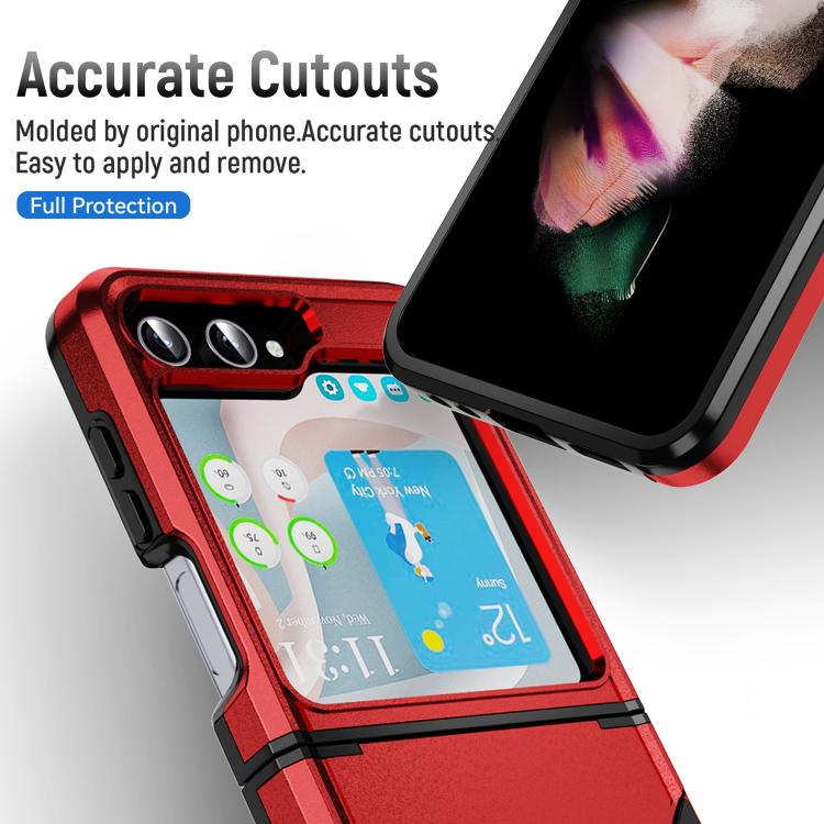 For Samsung Galaxy Z Flip6 5G Pioneer Armor Heavy Duty PC Hybrid TPU Phone Case