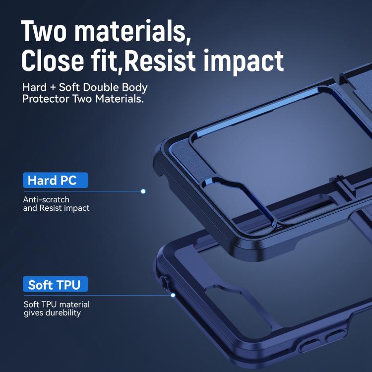 For Samsung Galaxy Z Flip6 5G Pioneer Armor Heavy Duty PC Hybrid TPU Phone Case