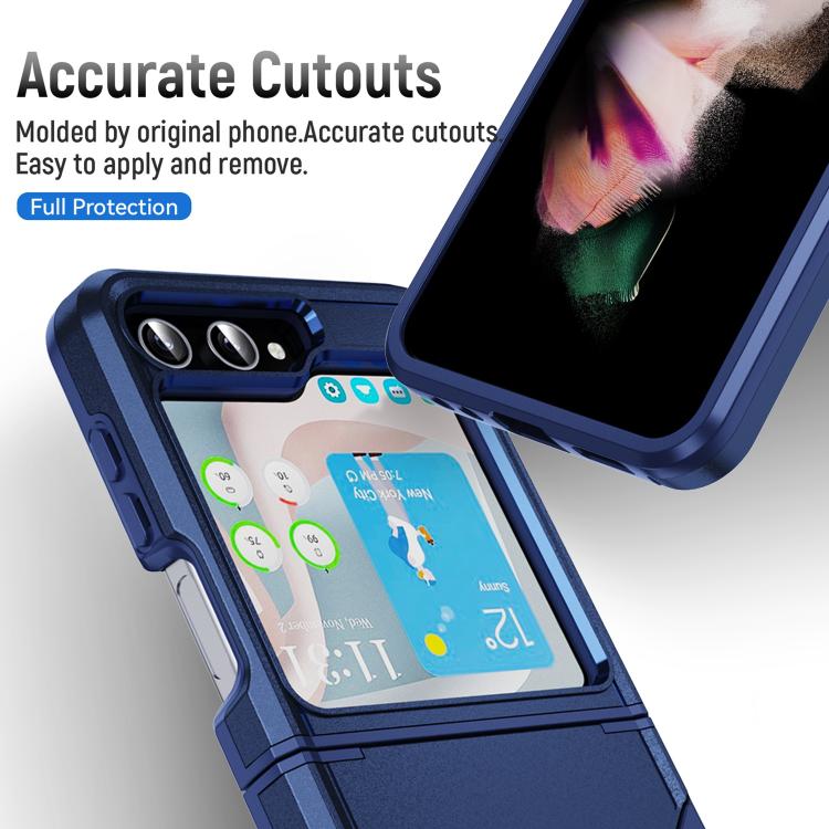 For Samsung Galaxy Z Flip6 5G Pioneer Armor Heavy Duty PC Hybrid TPU Phone Case