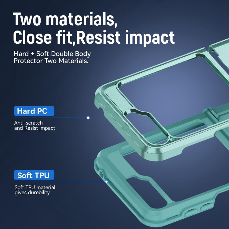 For Samsung Galaxy Z Flip6 5G Pioneer Armor Heavy Duty PC Hybrid TPU Phone Case